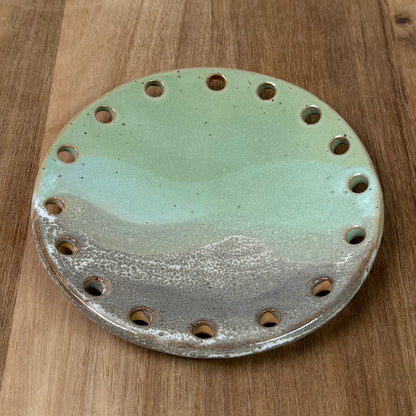 Curved Ceramic Base for Coiled Baskets - 5 inch