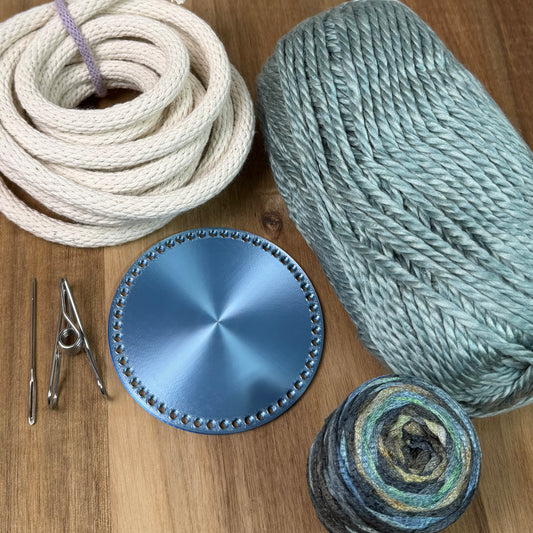 Yarn Coiled Basket Kit with a Base - Limited Edition