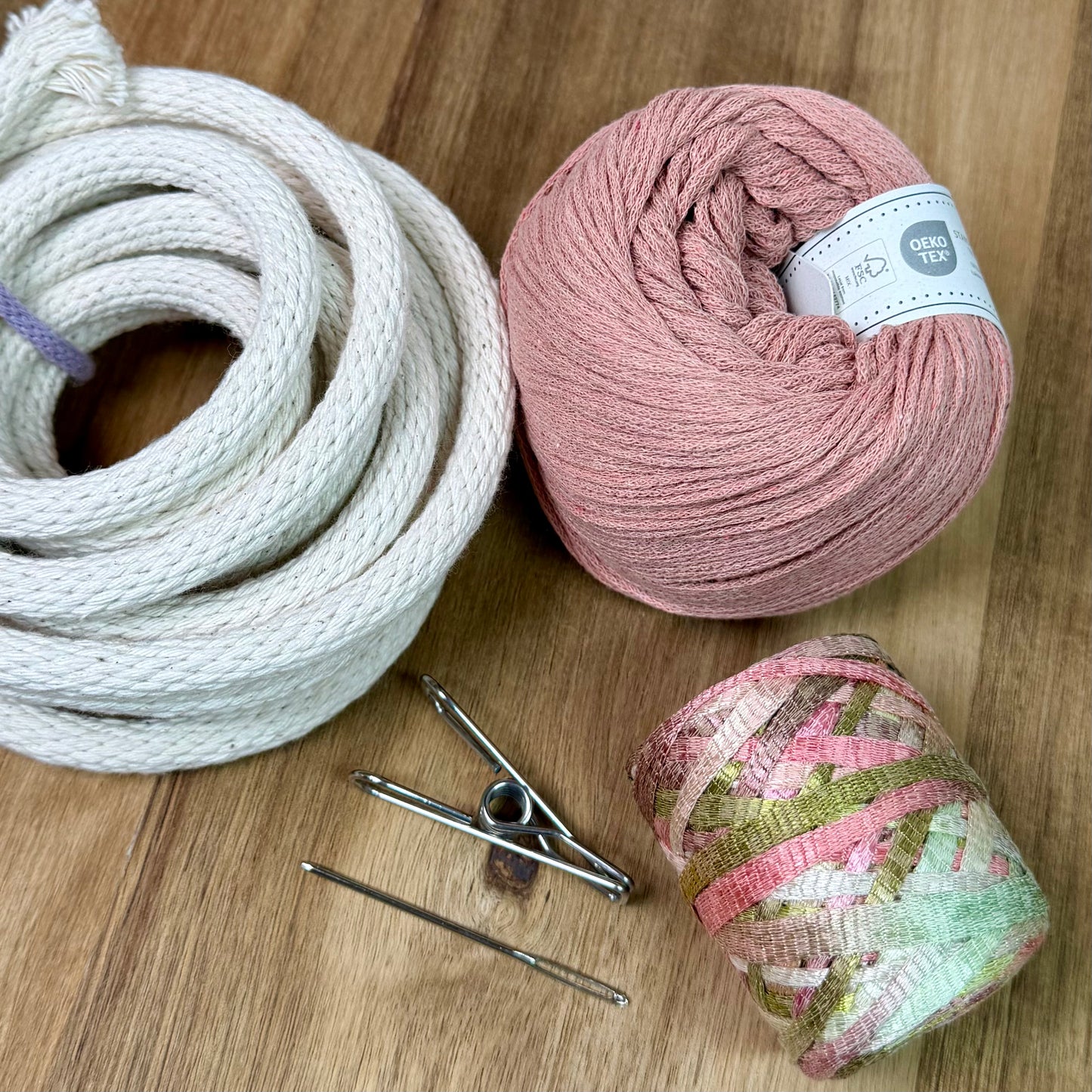 Ribbon Yarn Coiled Basket Kit - Limited Edition