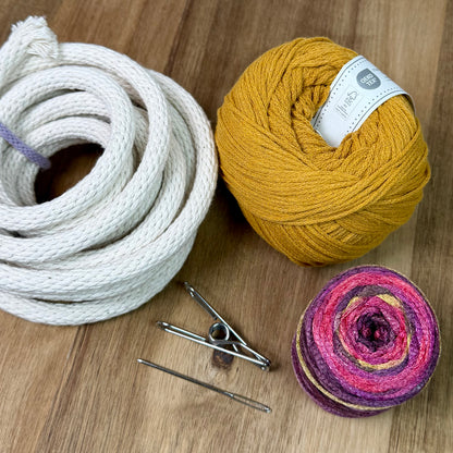 Ribbon Yarn Coiled Basket Kit - Limited Edition