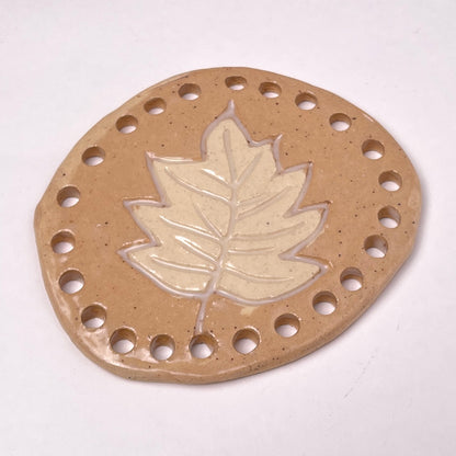 Organic Form: Ceramic Base for Basket Coiling - Leaves Collection