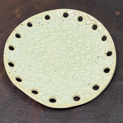 Curved Ceramic Base for Coiled Baskets - 5 inch