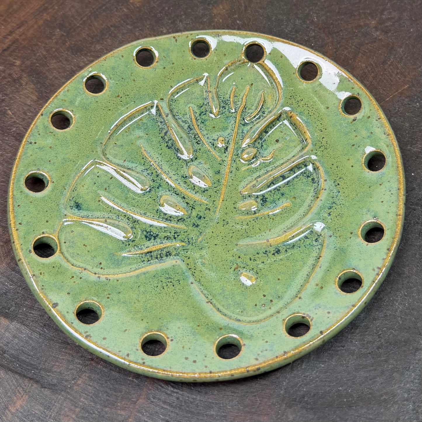Curved Ceramic Base for Coiled Baskets - 5 inch