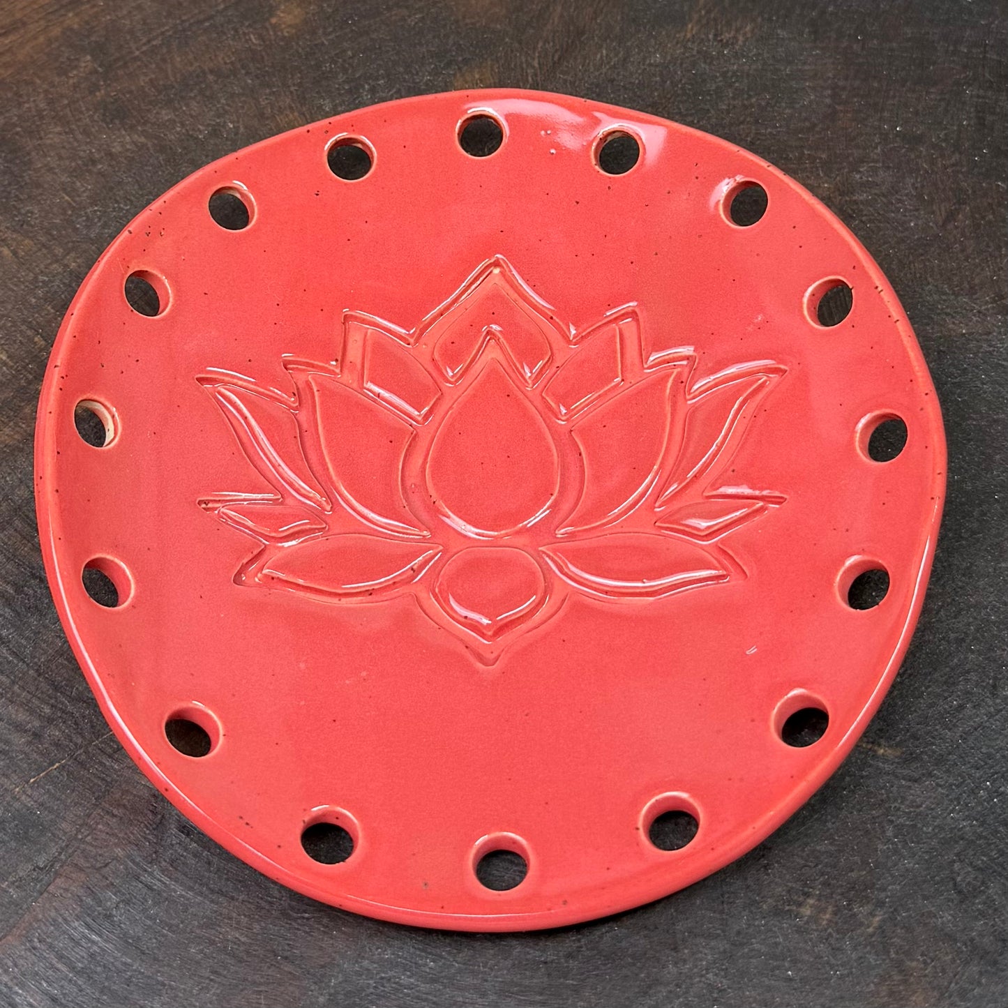 Curved Ceramic Base for Coiled Baskets - 5 inch