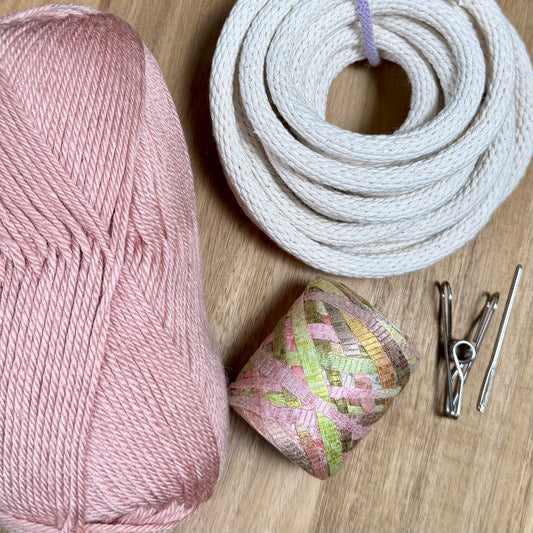 Ribbon Yarn Coiled Basket Kit - Limited Edition