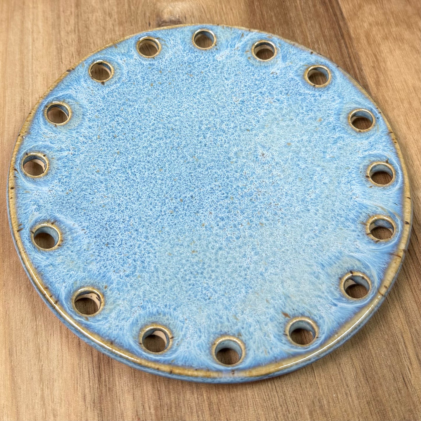 Curved Ceramic Base for Coiled Baskets - 5 inch
