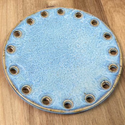 Curved Ceramic Base for Coiled Baskets - 5 inch