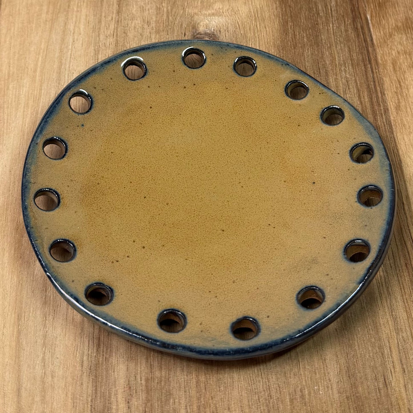 Curved Ceramic Base for Coiled Baskets - 5 inch