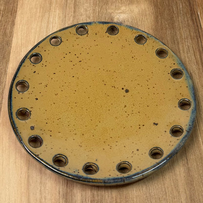 Curved Ceramic Base for Coiled Baskets - 5 inch