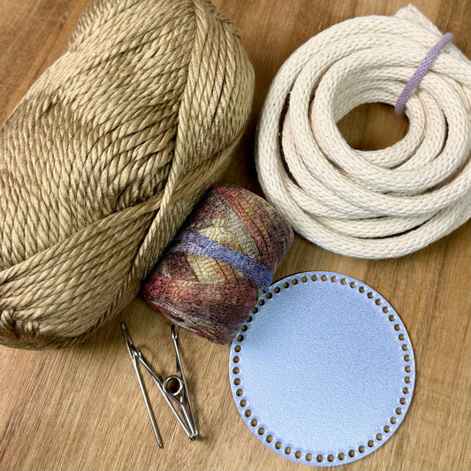 Yarn Coiled Basket Kit with a Base - Limited Edition