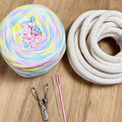 Tie Dye T-Shirt Yarn Coiled Basket Kit