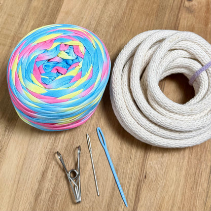 Tie Dye T-Shirt Yarn Coiled Basket Kit