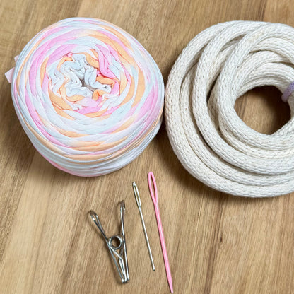 Tie Dye T-Shirt Yarn Coiled Basket Kit