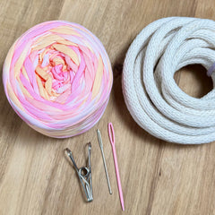 Tie Dye T-Shirt Yarn Coiled Basket Kit