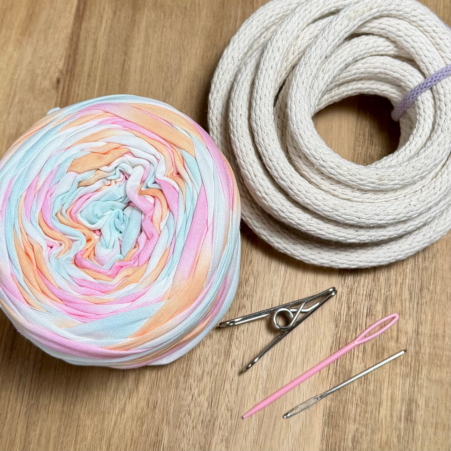 Tie Dye T-Shirt Yarn Coiled Basket Kit