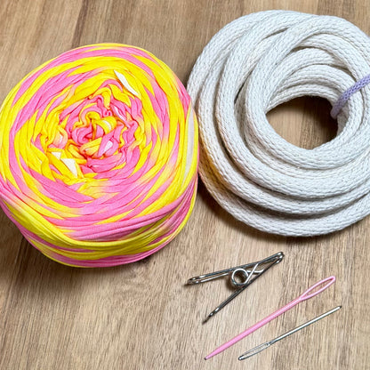 Tie Dye T-Shirt Yarn Coiled Basket Kit