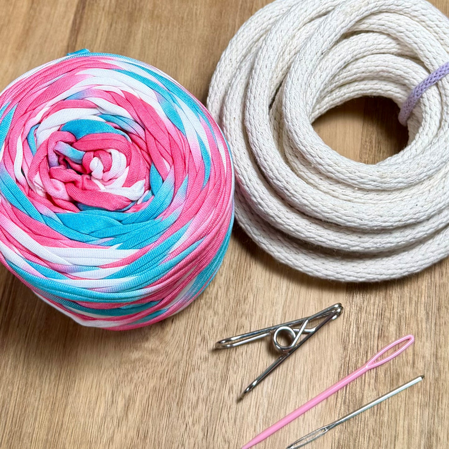 Tie Dye T-Shirt Yarn Coiled Basket Kit