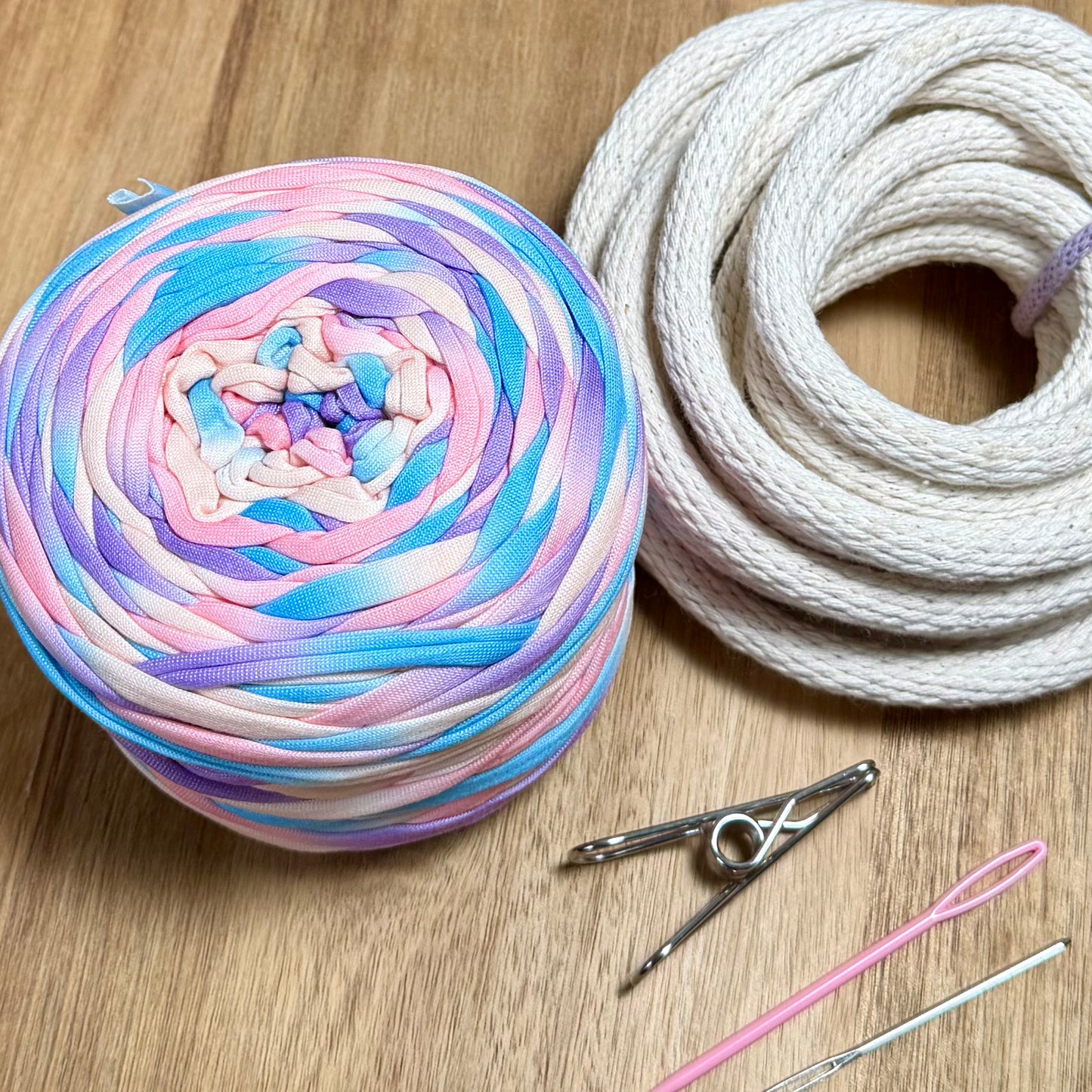 Tie Dye T-Shirt Yarn Coiled Basket Kit