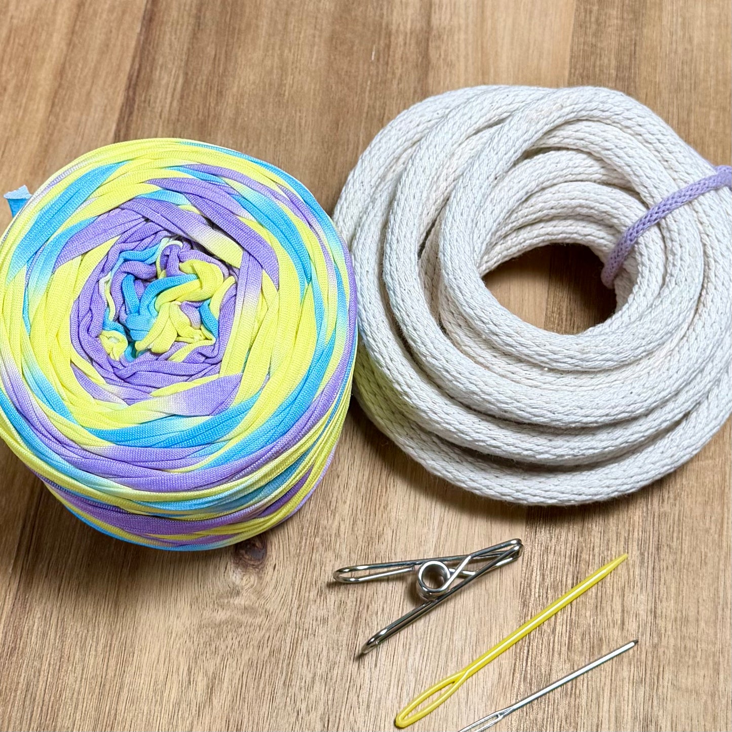 Tie Dye T-Shirt Yarn Coiled Basket Kit
