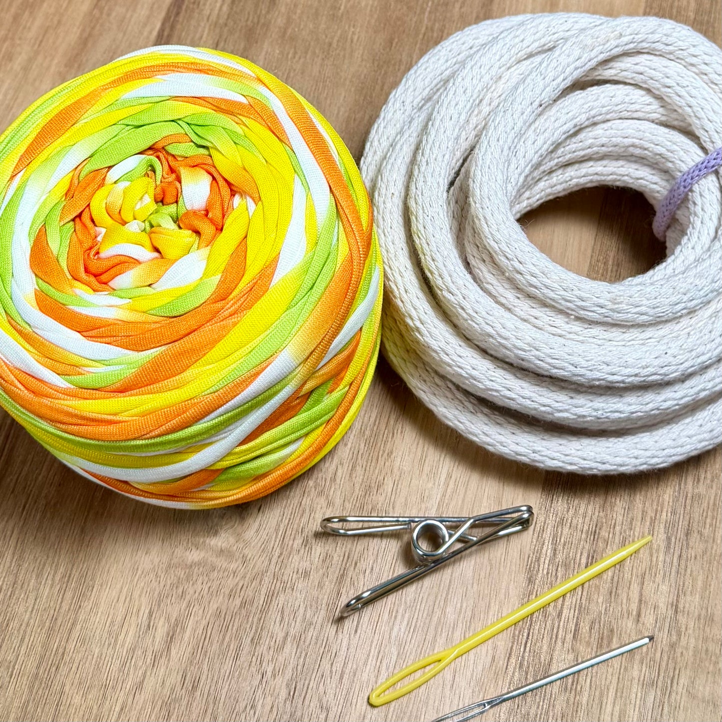Tie Dye T-Shirt Yarn Coiled Basket Kit
