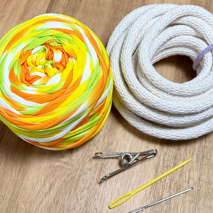 Tie Dye T-Shirt Yarn Coiled Basket Kit