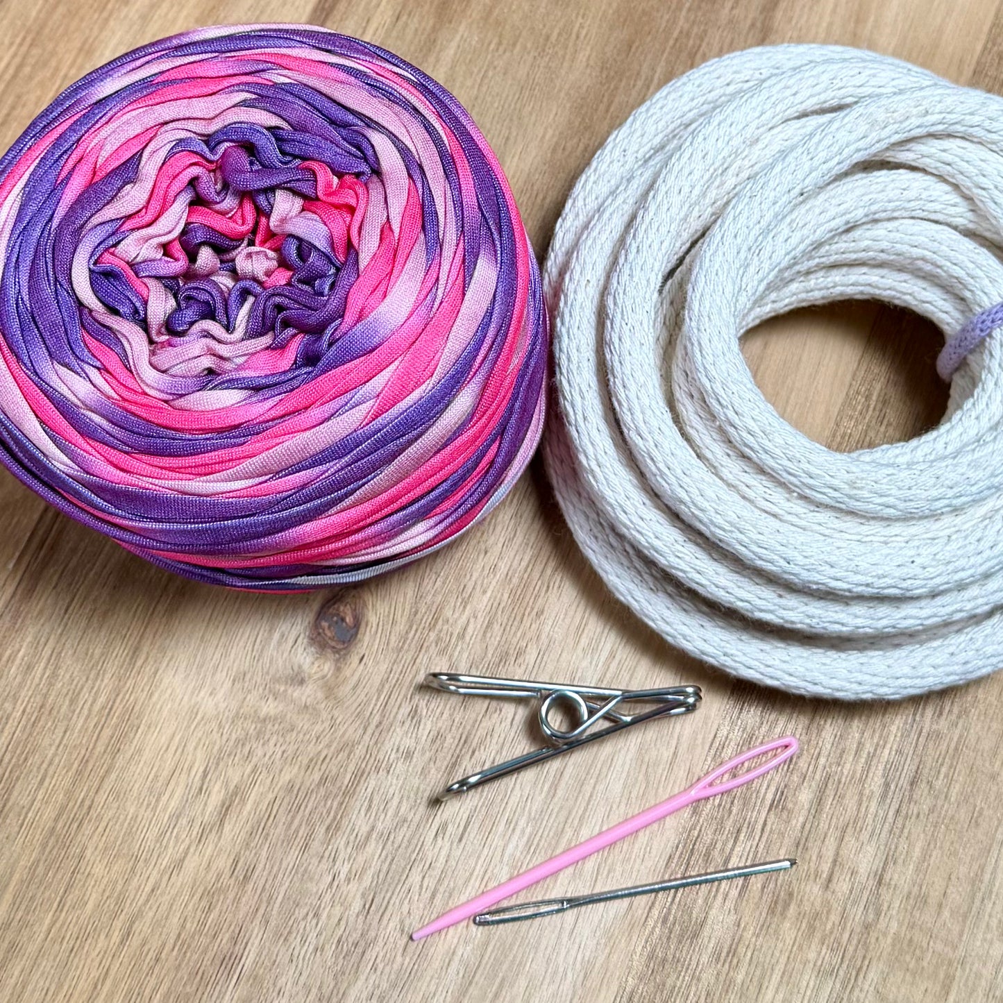 Tie Dye T-Shirt Yarn Coiled Basket Kit