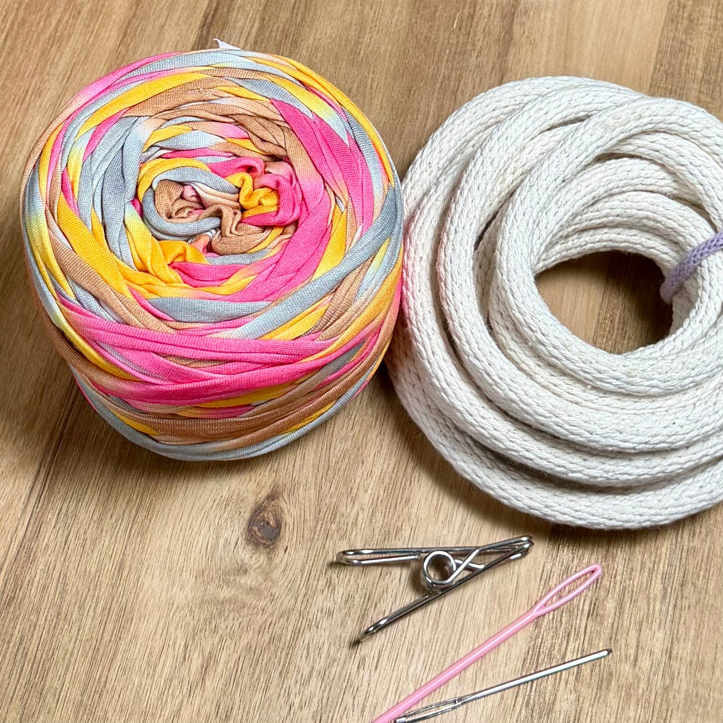 Tie Dye T-Shirt Yarn Coiled Basket Kit