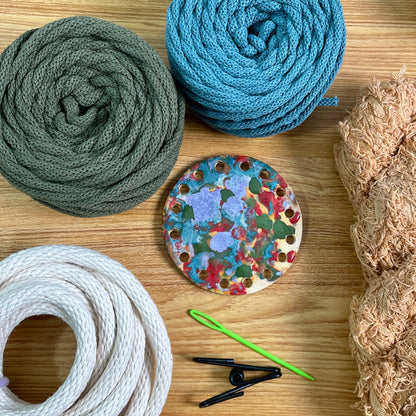Coiled Basket Bundle with 4-inch Ceramic Base