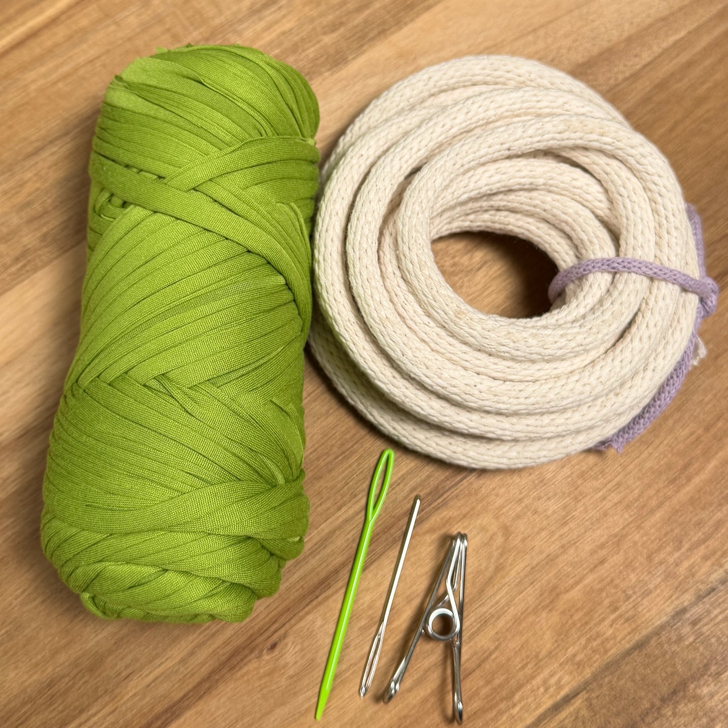 Coiled Basket Weaving Kit with T-Shirt Yarn