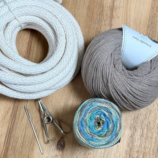 Ribbon Yarn Coiled Basket Kit - Limited Edition