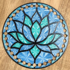 Stained Glass Lotus Base for Basket Making