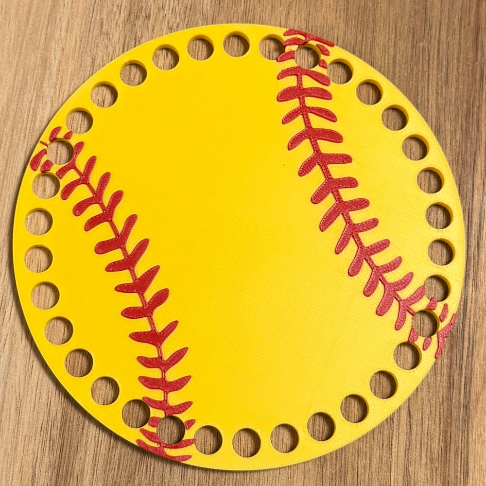 Softball Base for Coiling and Crochet