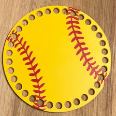 Softball Base for Coiling and Crochet