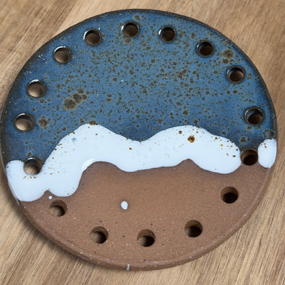 Curved Ceramic Base for Coiled Baskets - 5 inch
