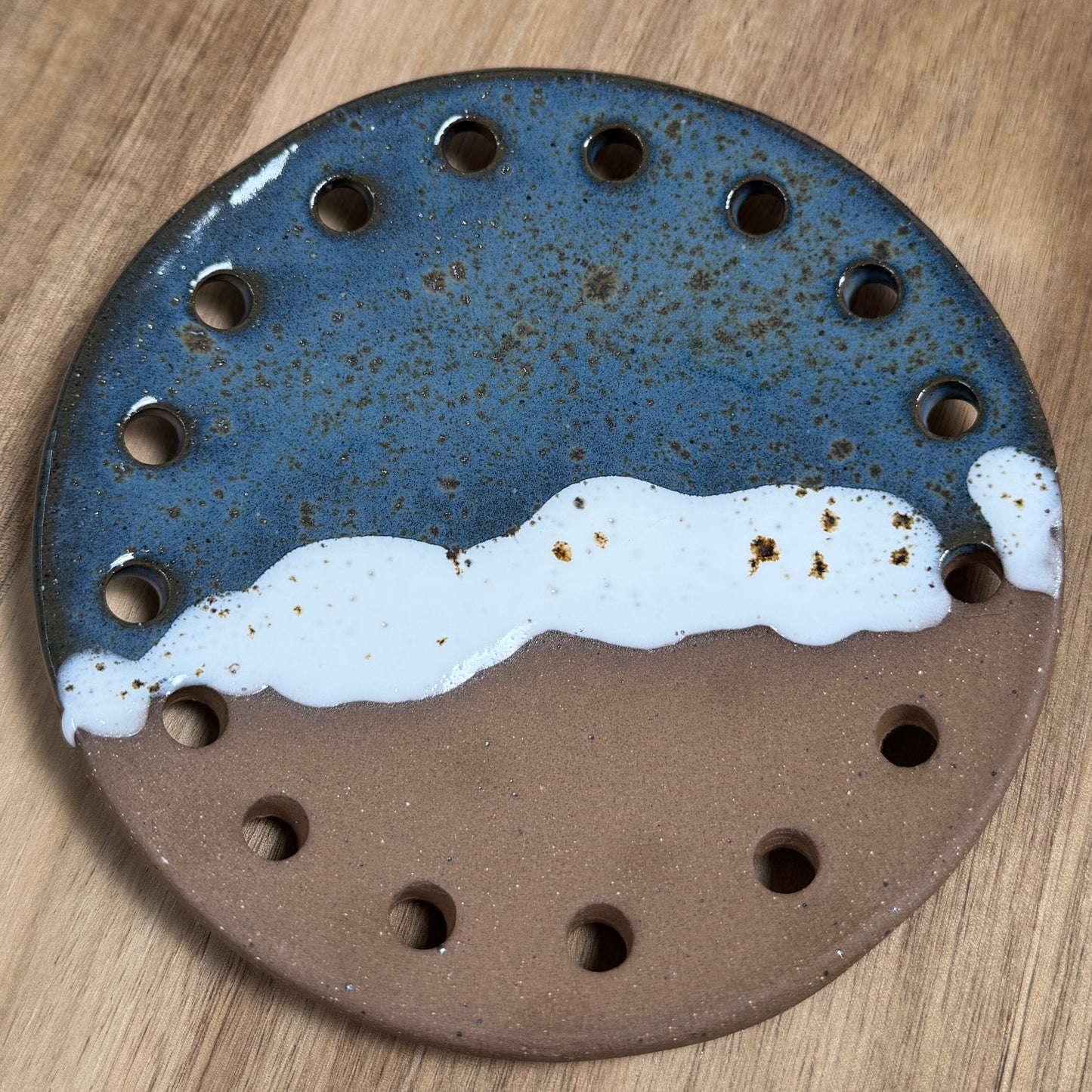 Curved Ceramic Base for Coiled Baskets - 5 inch