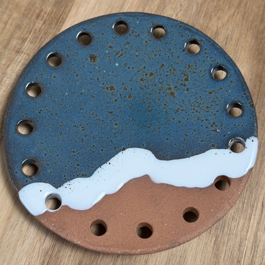 Curved Ceramic Base for Coiled Baskets - 5 inch