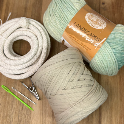 Ribbon + T-Shirt Yarn Coiled Basket Kit - Limited Edition