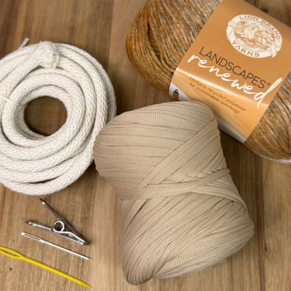 Ribbon + T-Shirt Yarn Coiled Basket Kit - Limited Edition