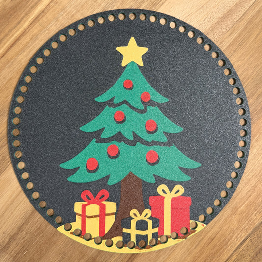 Christmas Tree with Gifts Base for Basket Coiling and Crochet 10"