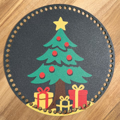 Christmas Tree with Gifts Base for Basket Coiling and Crochet 10