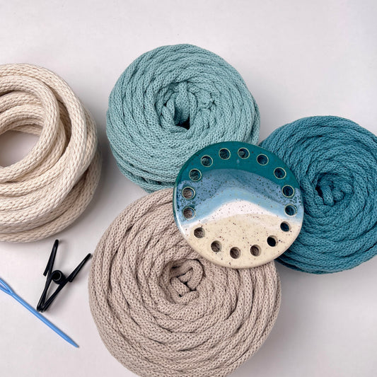 Coiled Basket Bundle with 4-inch Ceramic Base