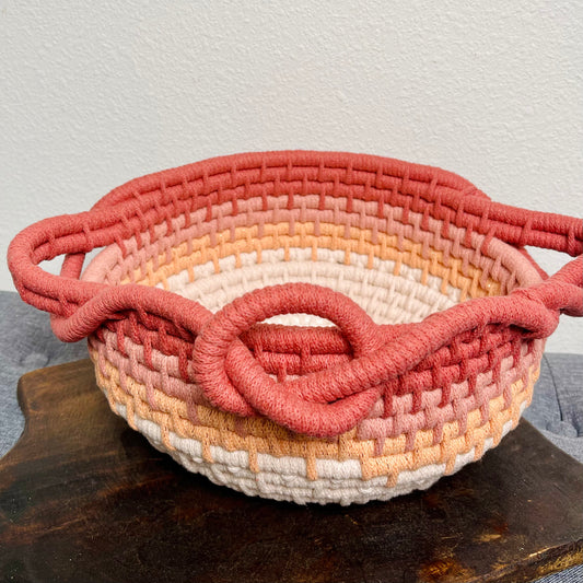 Swirly Coiled Basket with Handles