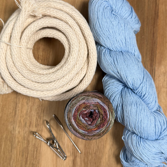 Ribbon Yarn Coiled Basket Kit - Limited Edition
