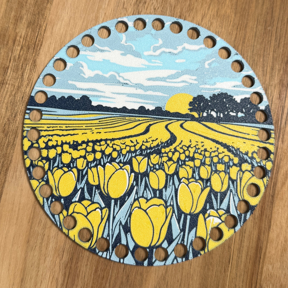 Field of Flowers Base for Basket Coiling and Crochet