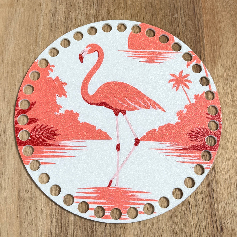 Flamingo Base for Basket Coiling and Crochet (Round)