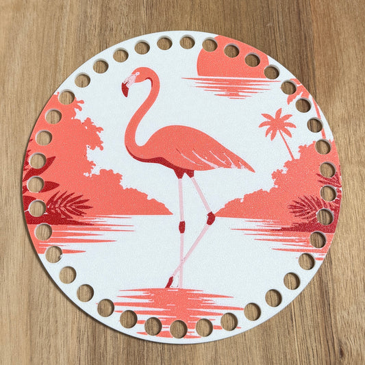 Flamingo Base for Basket Coiling and Crochet (Round)