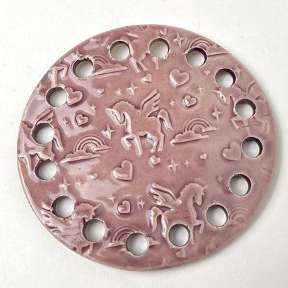 Ceramic Base for Coiled Baskets - The Eclectic Collection (3.5 inch)