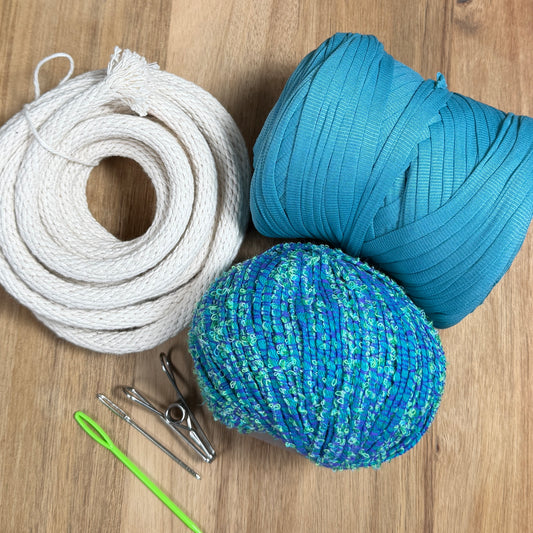 Ribbon + T-Shirt Yarn Coiled Basket Kit - Limited Edition
