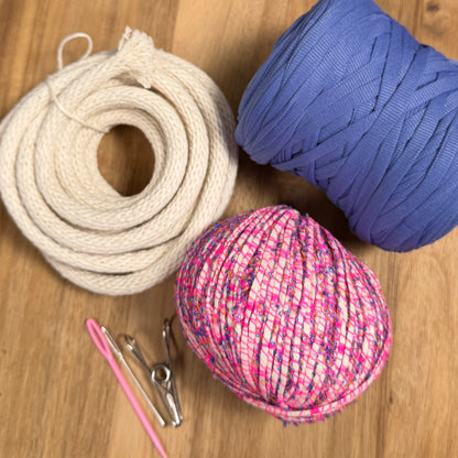 Ribbon + T-Shirt Yarn Coiled Basket Kit - Limited Edition