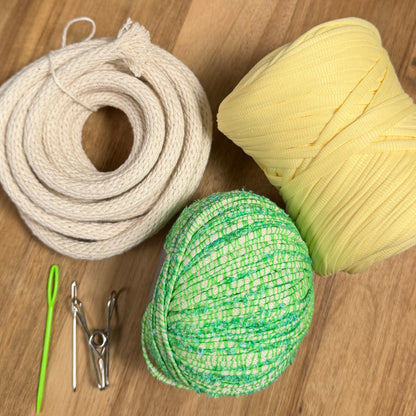 Ribbon + T-Shirt Yarn Coiled Basket Kit - Limited Edition
